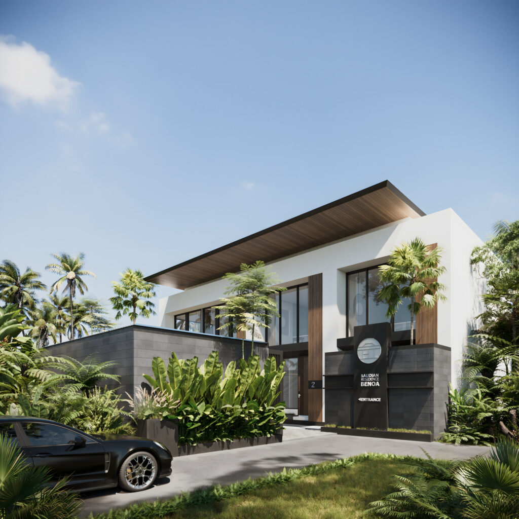 Exterior of a modern apartment building