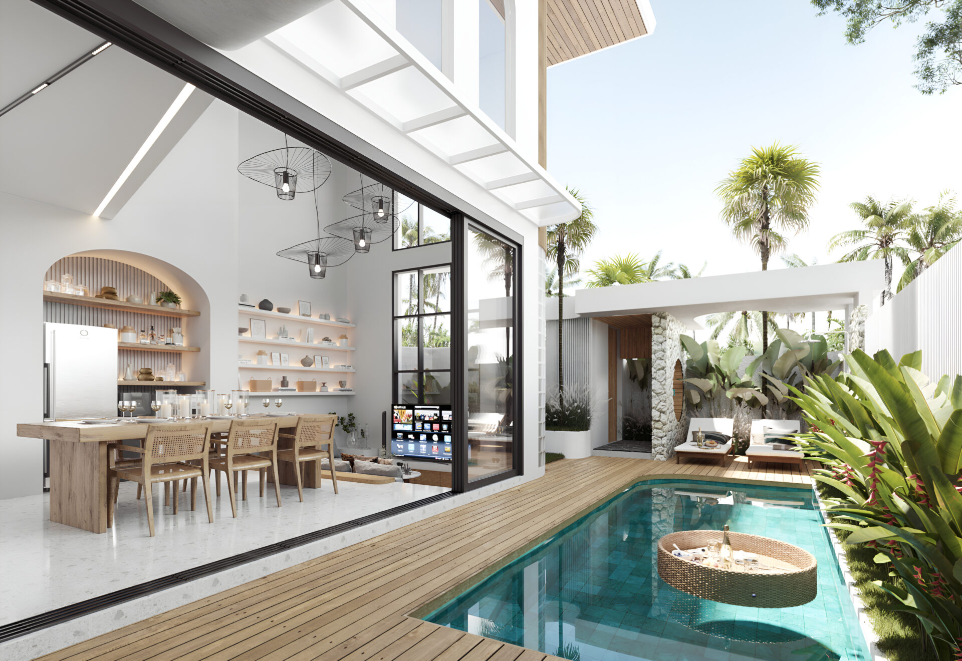 side pool villa concept