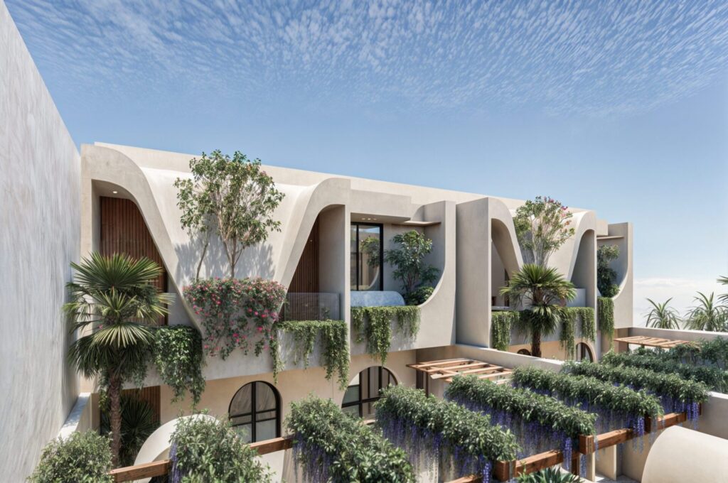 mediterranean modern villa style and combined with the biophilic concept