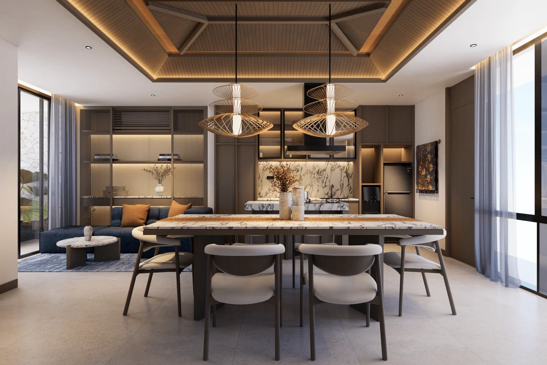 Living Room, Kitchen, Dining Room - Toya Raga