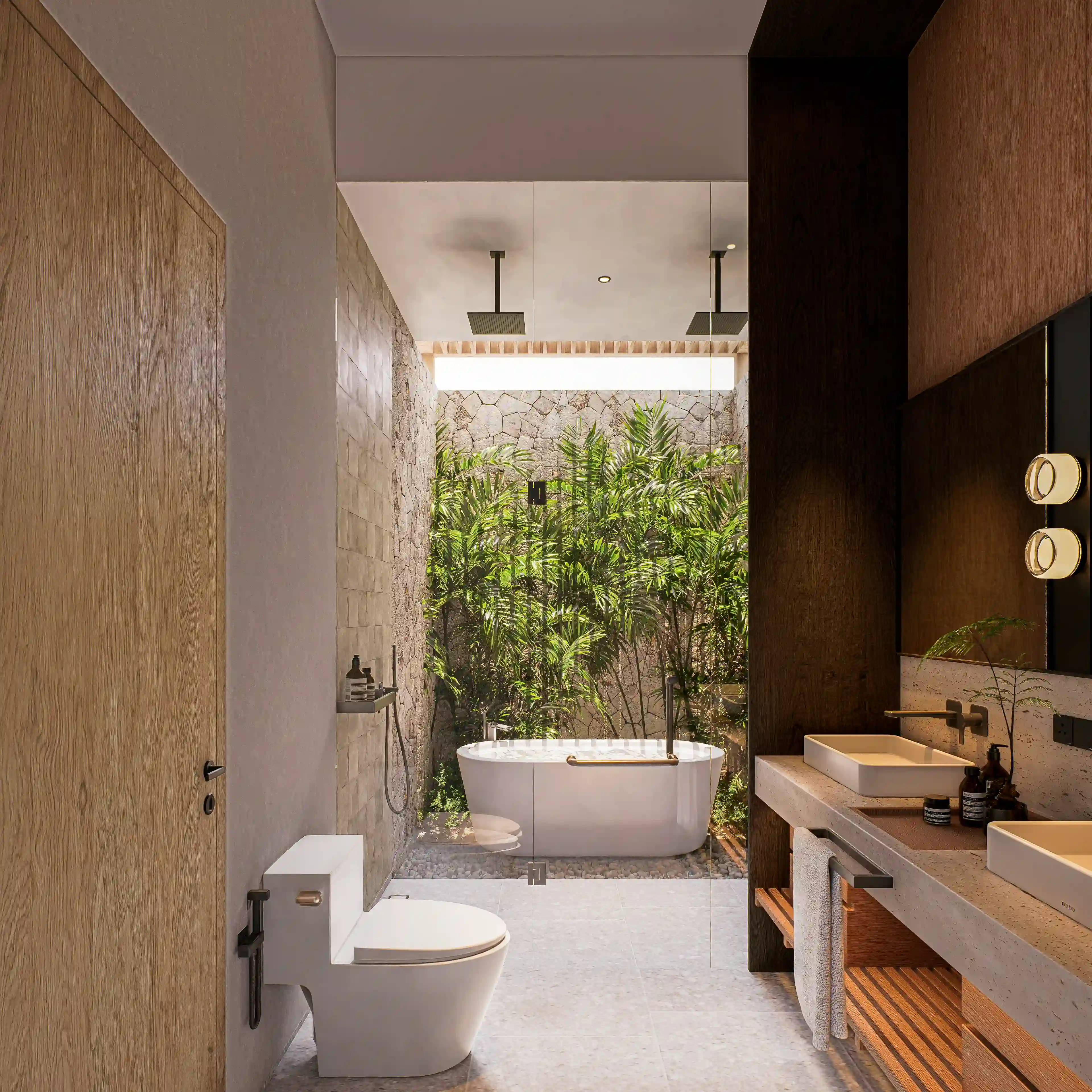 minimalist tropical bathroom design