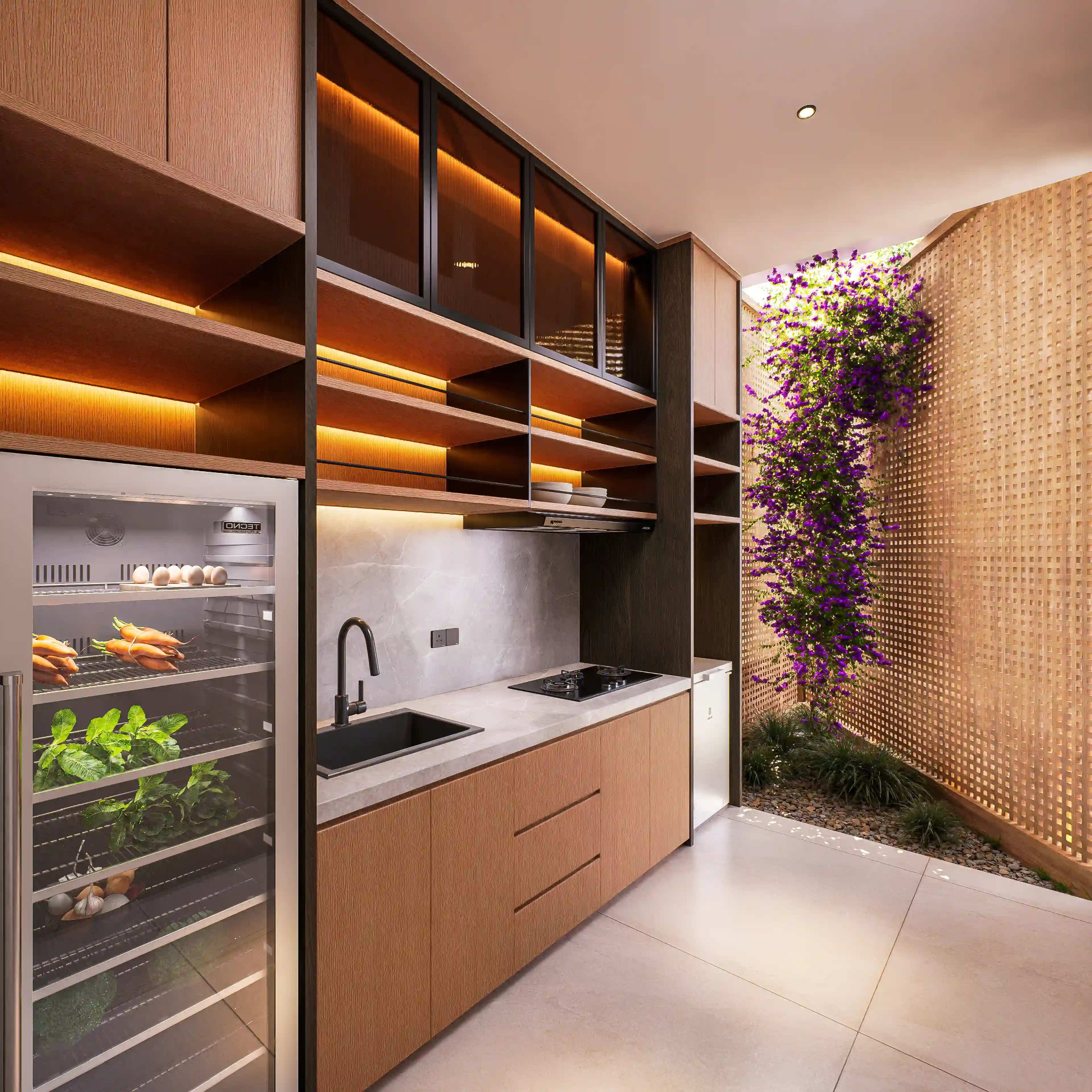 modern open space kitchen interior design