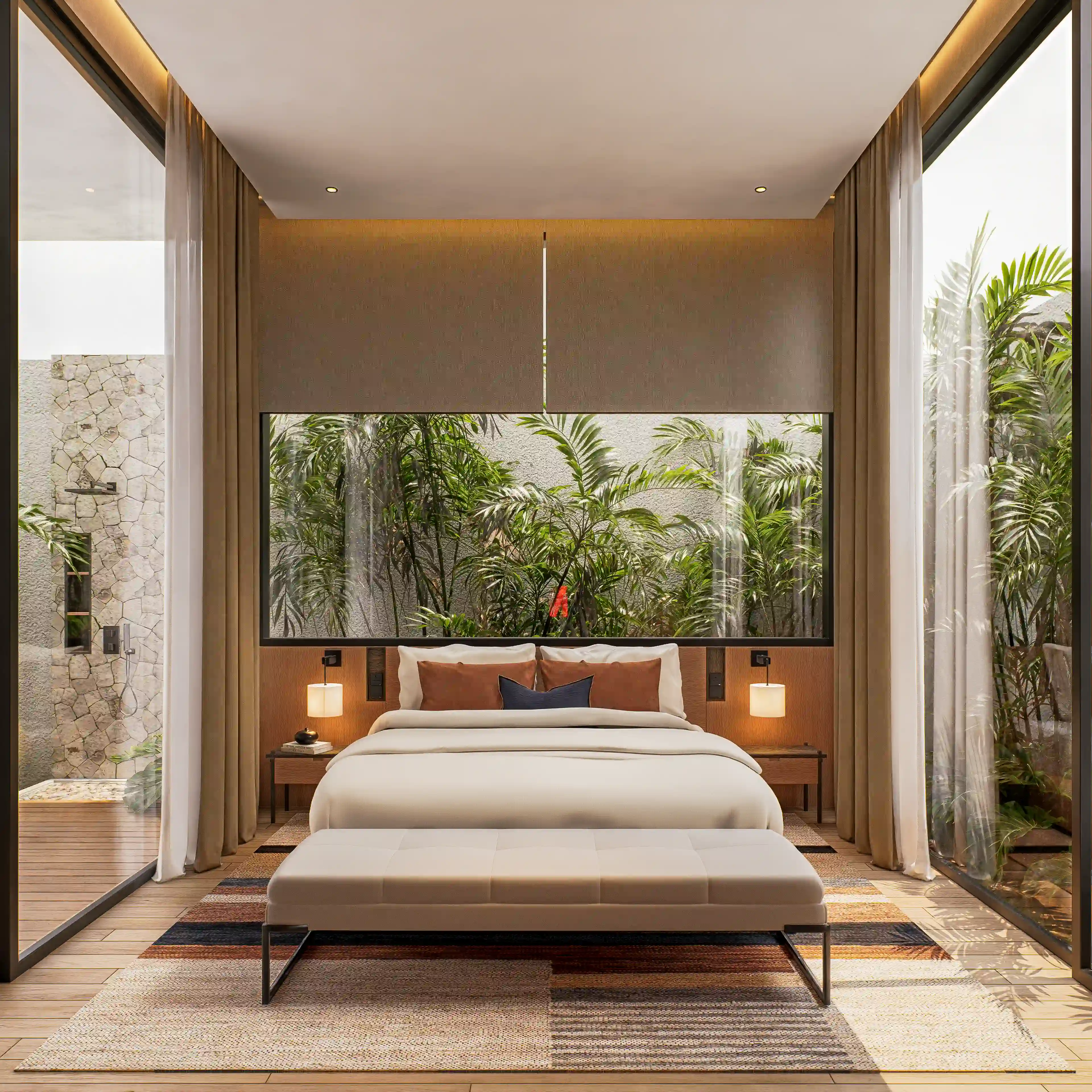 tropical bedroom design